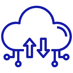 Cloud computing services icon representing scalable infrastructure, cloud platforms, and modern enterprise cloud solutions