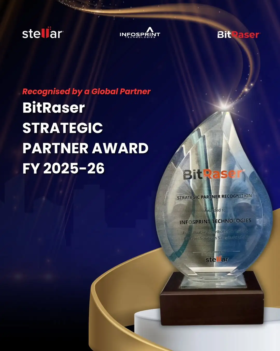 Infosprint receiving strategic partner award recognizing business excellence