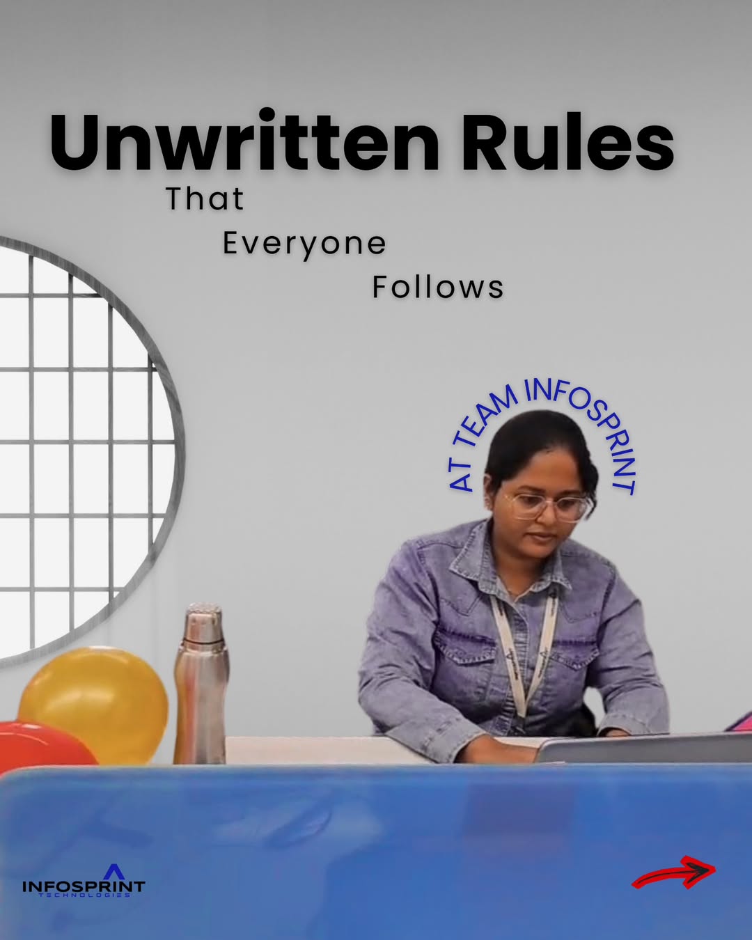 Infosprint workplace culture emphasizing unwritten values and employee mindset